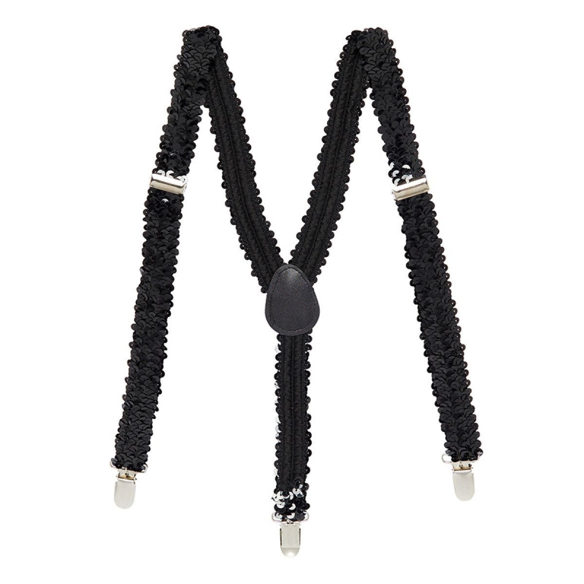 Black Sequin Braces