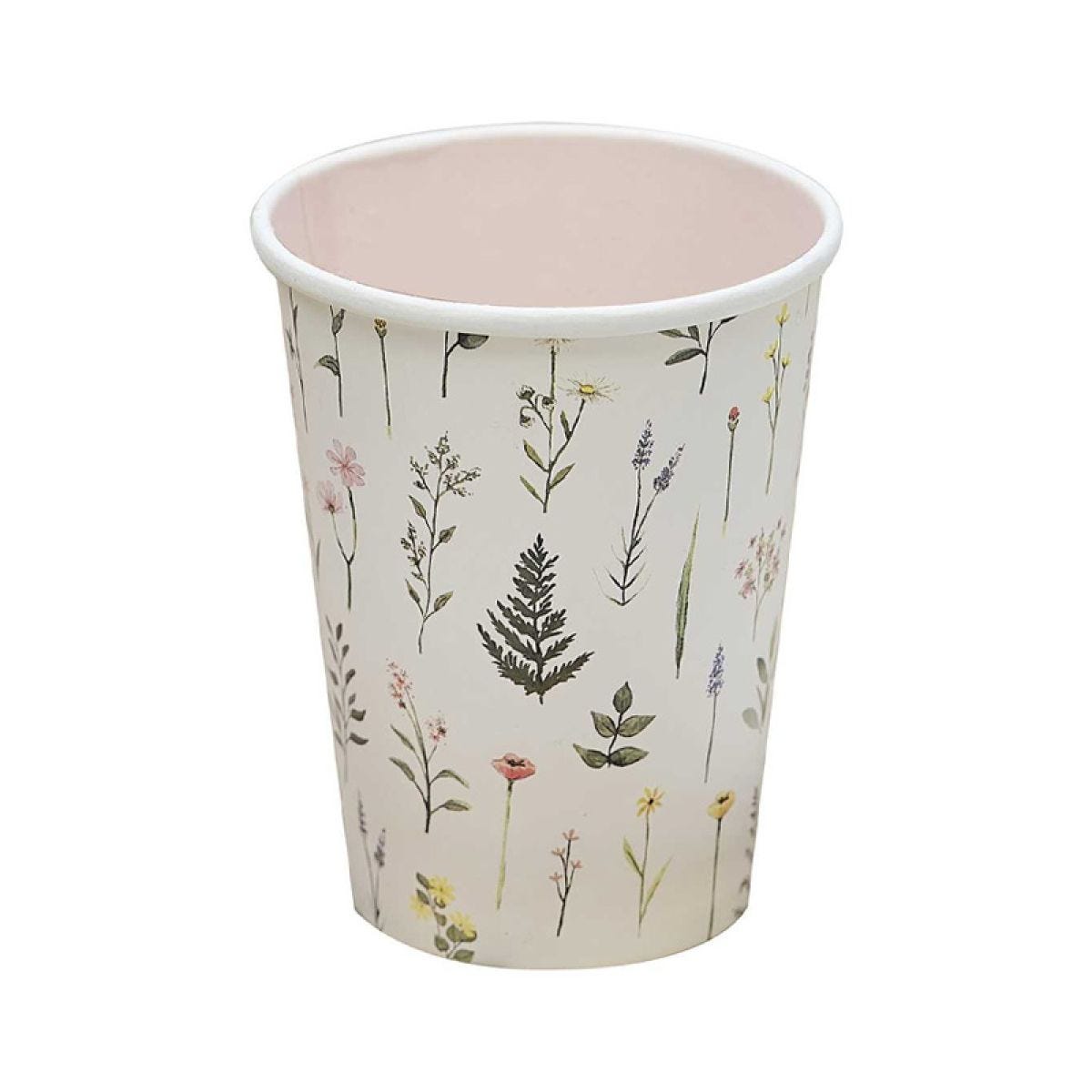 Bridal Bloom Floral Paper Cups (8pk)