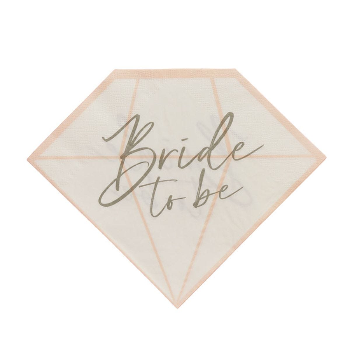 Bride to Be Diamond Paper Napkins
