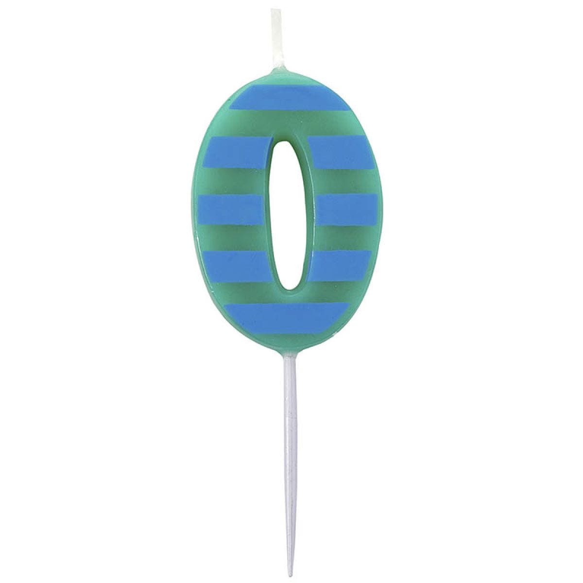Dots & Stripes Number 0 Candle - 4.5cm