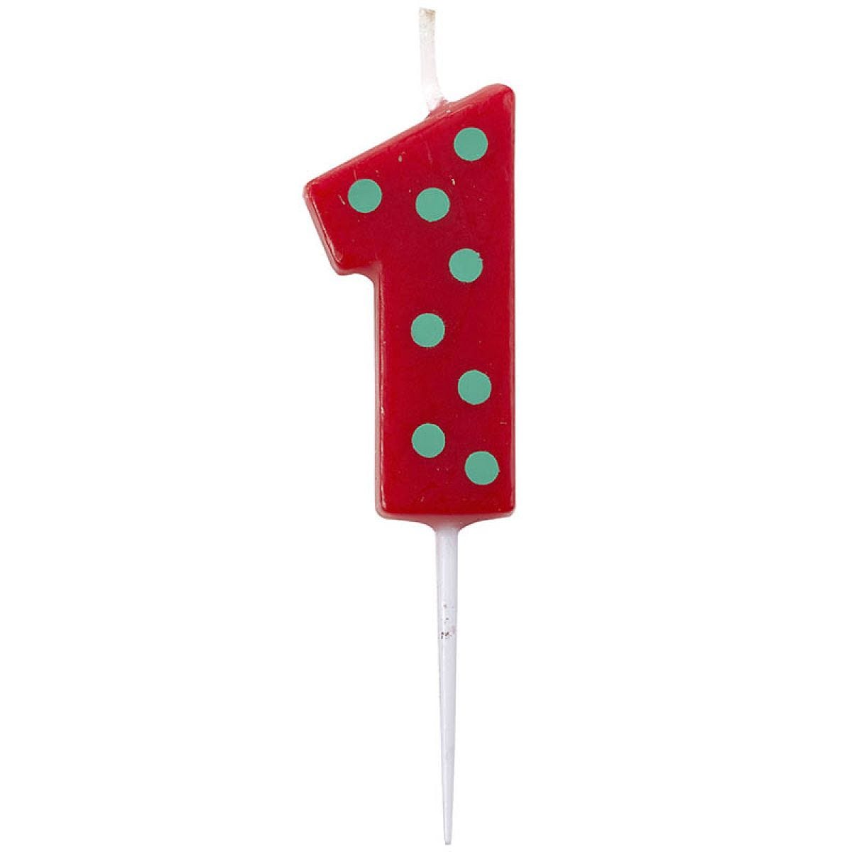 Dots & Stripes Number 1 Candle - 4.5cm