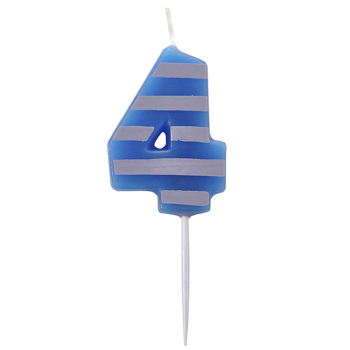 Dots & Stripes Number 4 Candle - 4.5cm