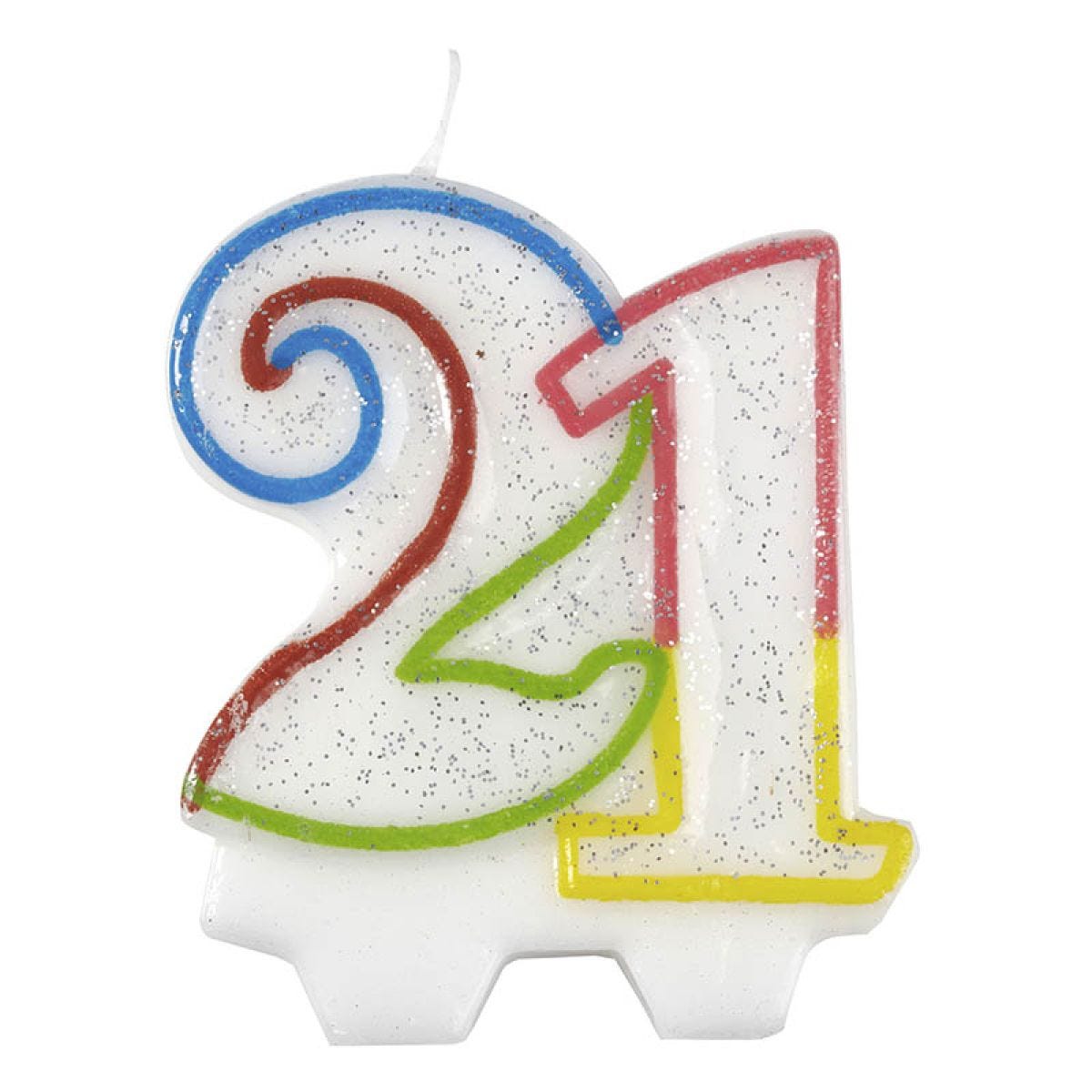 18th Birthday Multicolour Candle - 7.5cm