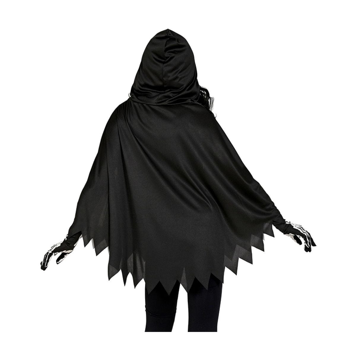 Skeleton Hooded Poncho - Adult