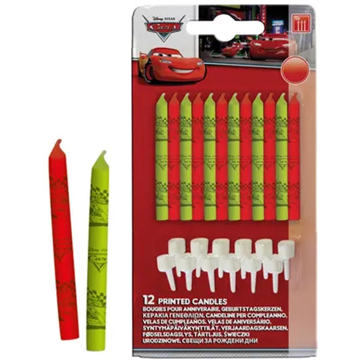 Disney Cars Cake Candles & Holders (12pk)