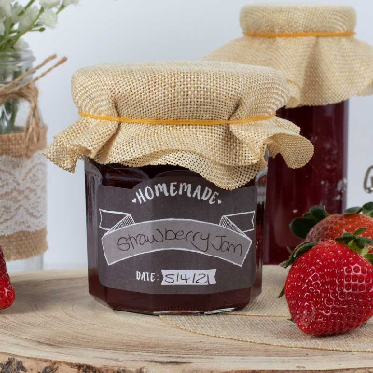Homemade Jar Chalkboard Stickers (21pk)