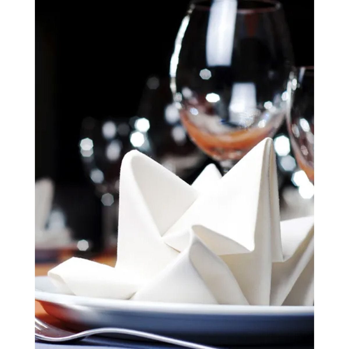Reusable White Cloth Napkins - 35cm (25pk)