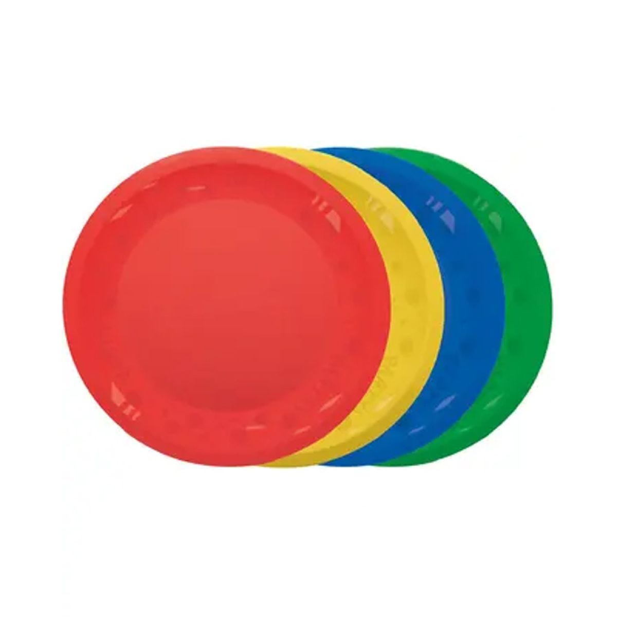 Reuseable Plastic Party Plates - Set of 4 Brights Mix Colours