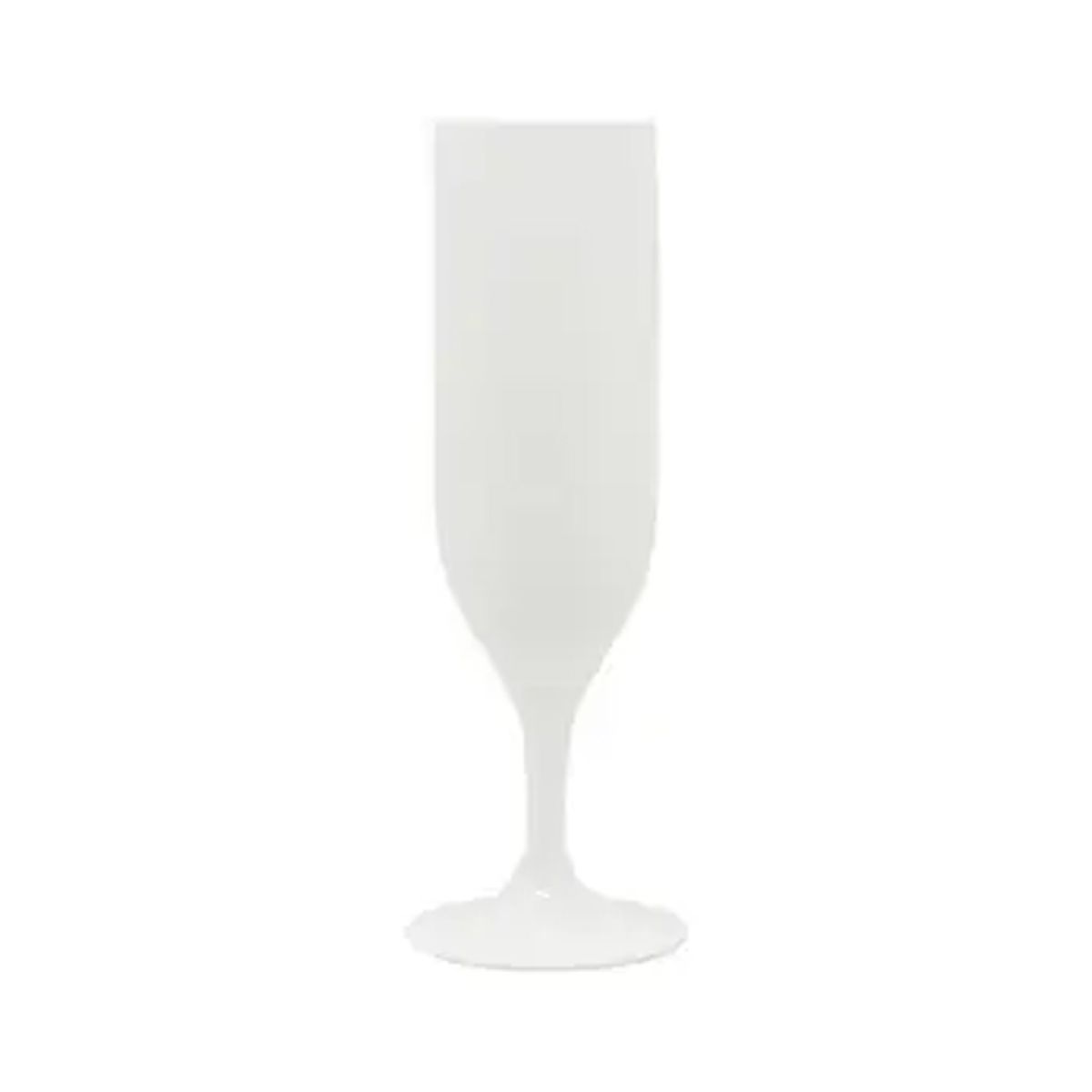White Reuseable Plastic Champagne Flutes (2pk)