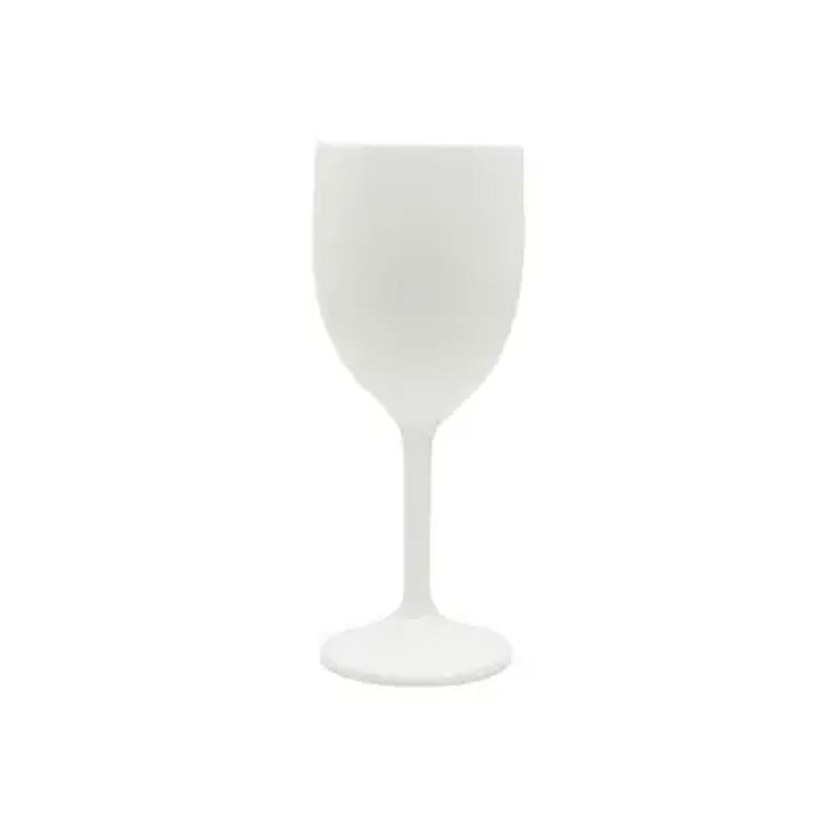 White Reuseable Plastic Wine Glasses (2pk)