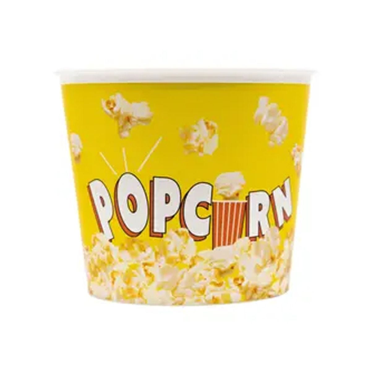 Yellow Reuseable Plastic Popcorn Bucket