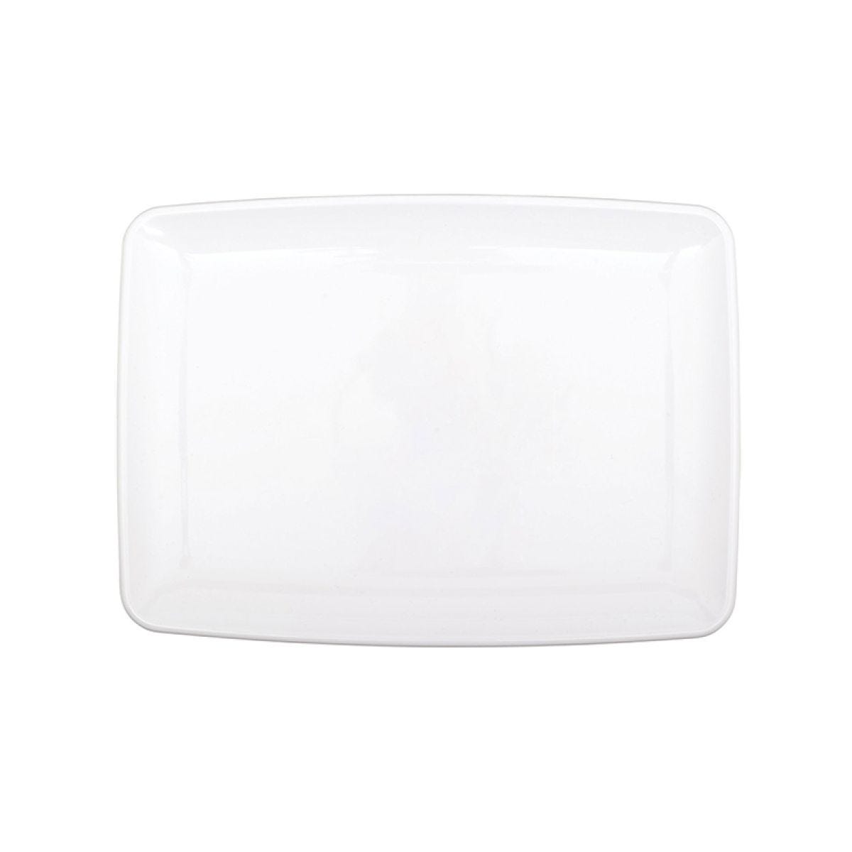 White Plastic Serving Platter - 20cm x 27cm