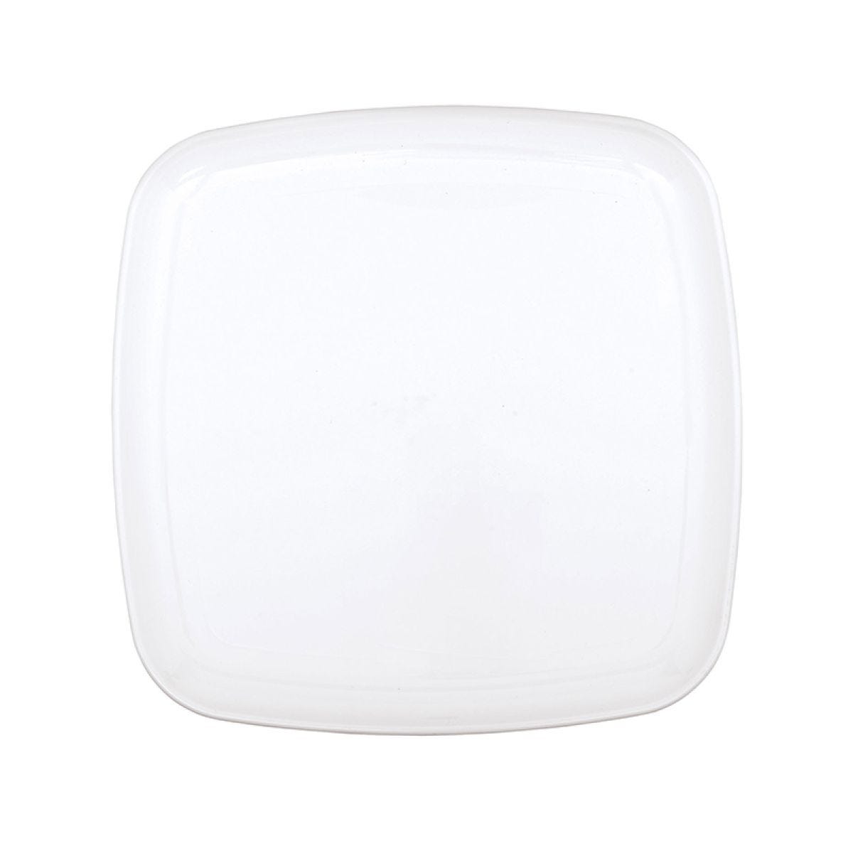 White Square Serving Platter - 35cm Plastic