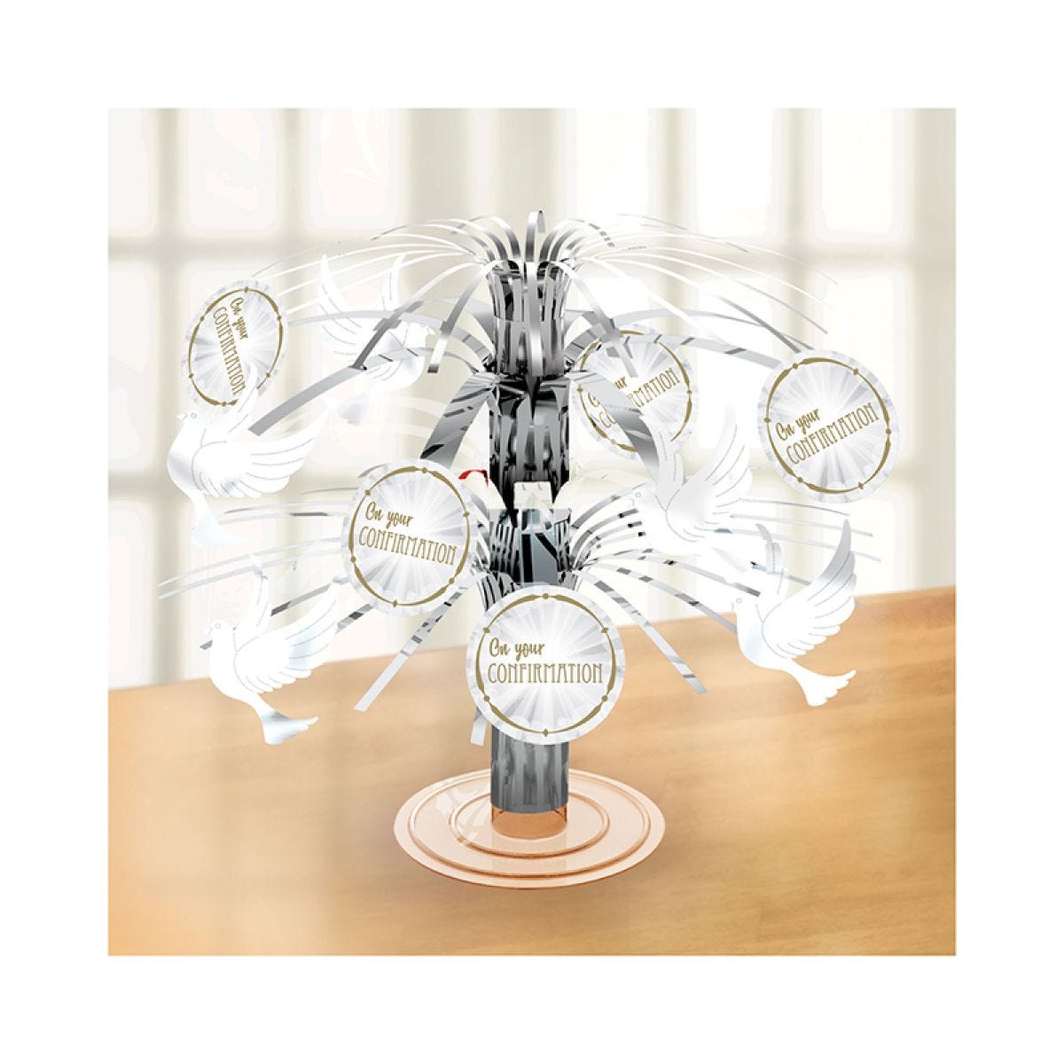 Confirmation Dove Cascade Table Centrepiece - 19cm