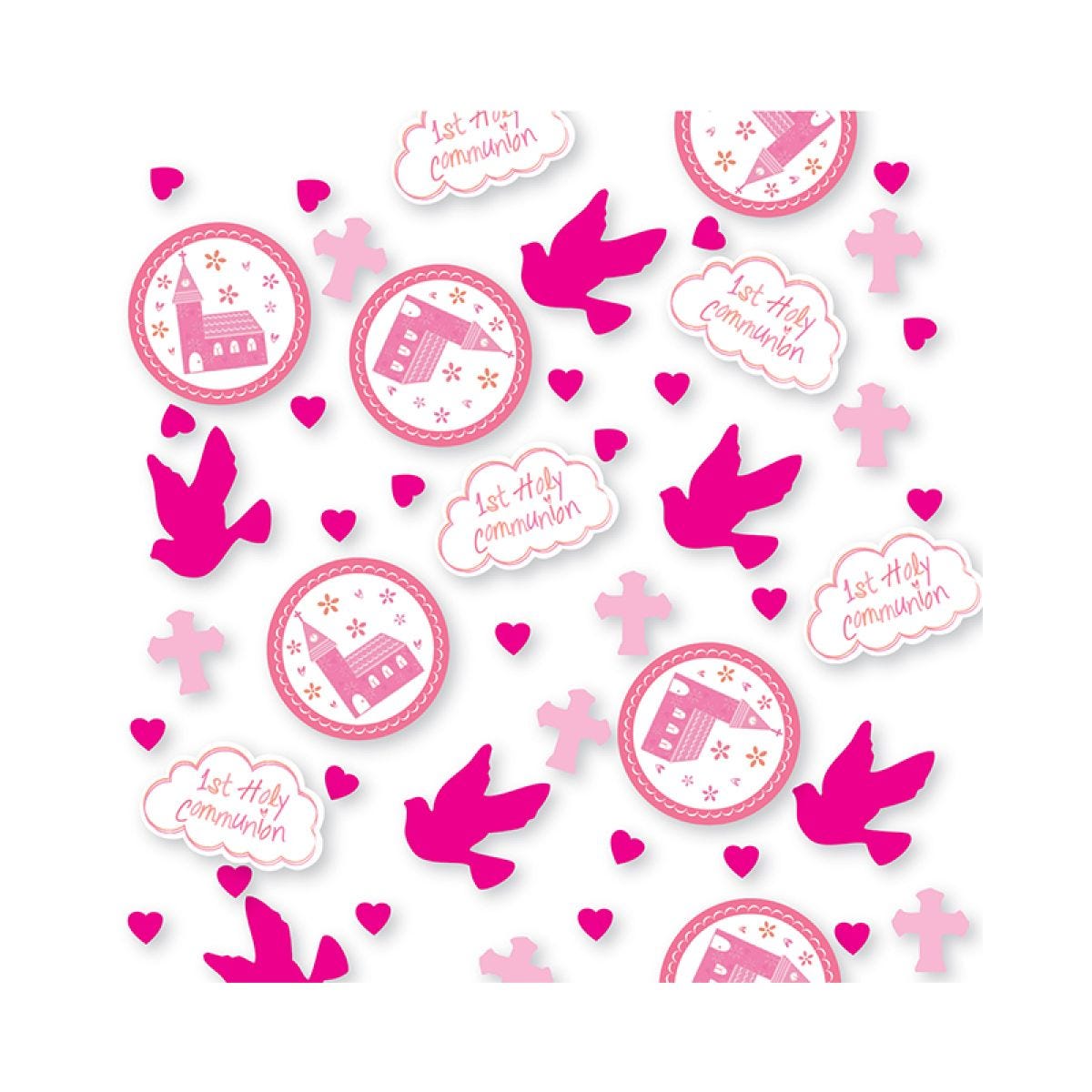 First Holy Communion Pink Confetti - 14g