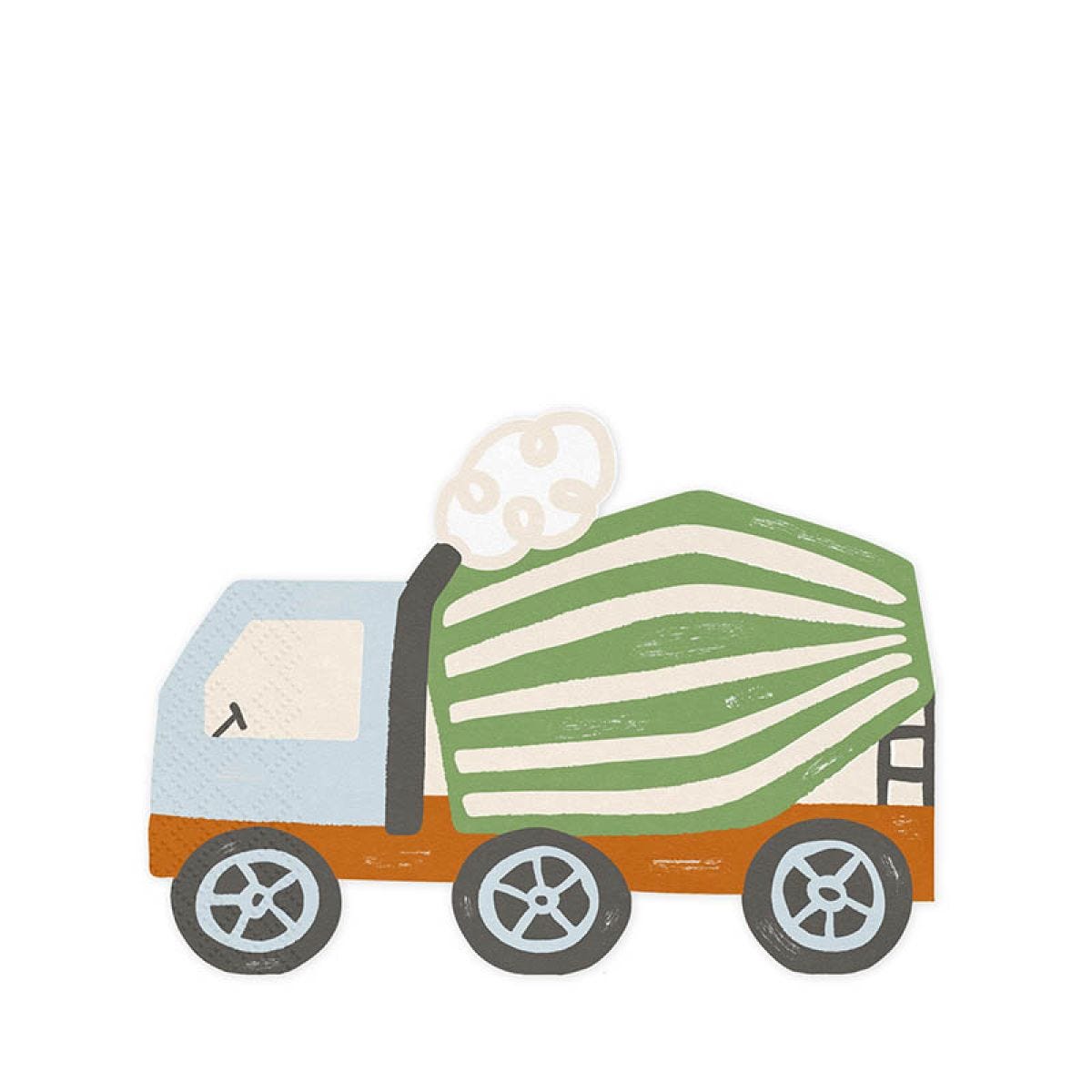 Construction Vehicle Shaped Paper Napkins - 32cm (20pk)