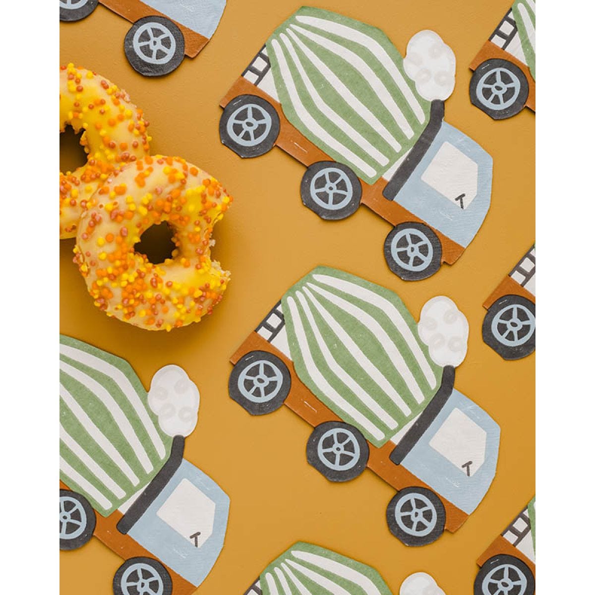 Construction Vehicle Shaped Paper Napkins - 32cm (20pk)