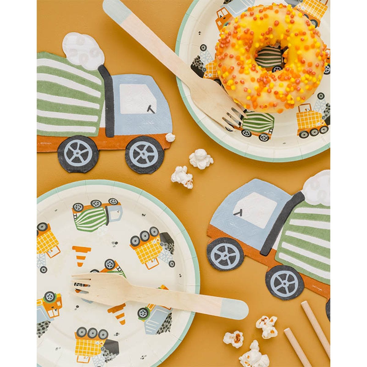 Construction Vehicle Paper Plates - 18cm (6pk)