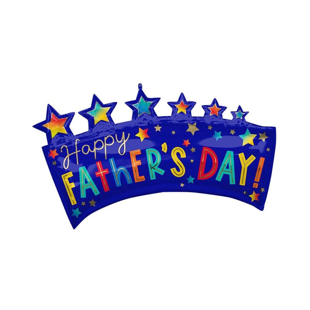 Happy Father&apos;s Day Banner Supershape Balloon - 34" x 19" Foil