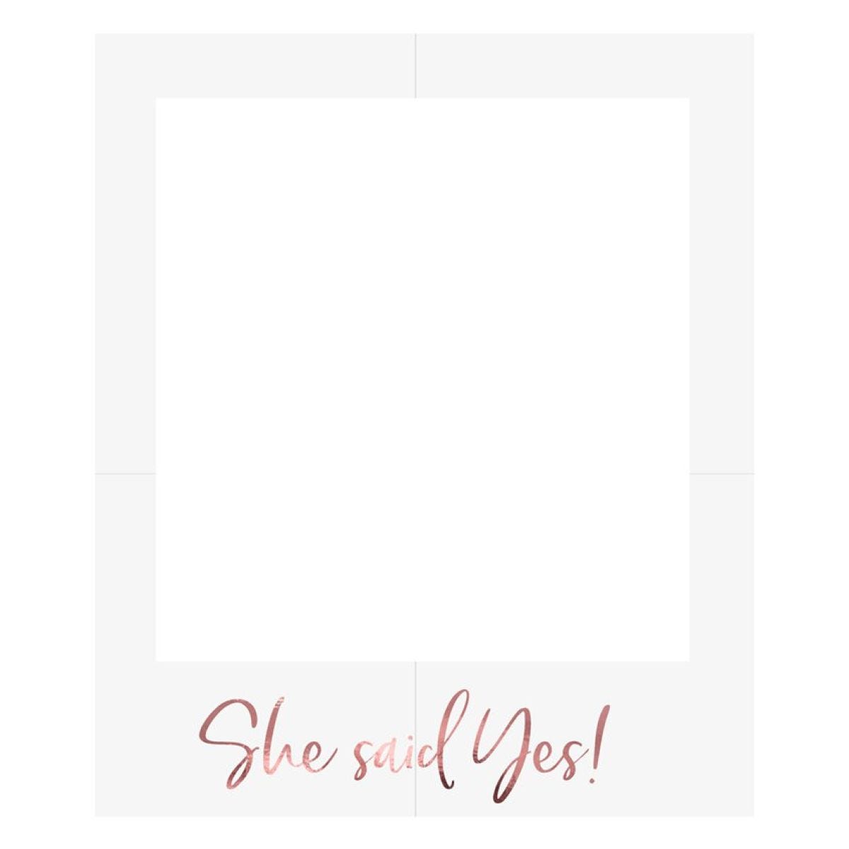 She Said Yes Rose Gold Selfie Photo Frame - 60cm