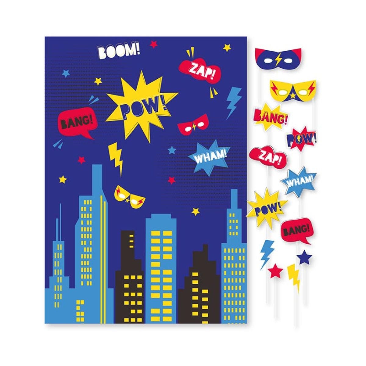 Superhero Party Scene Setter with Props