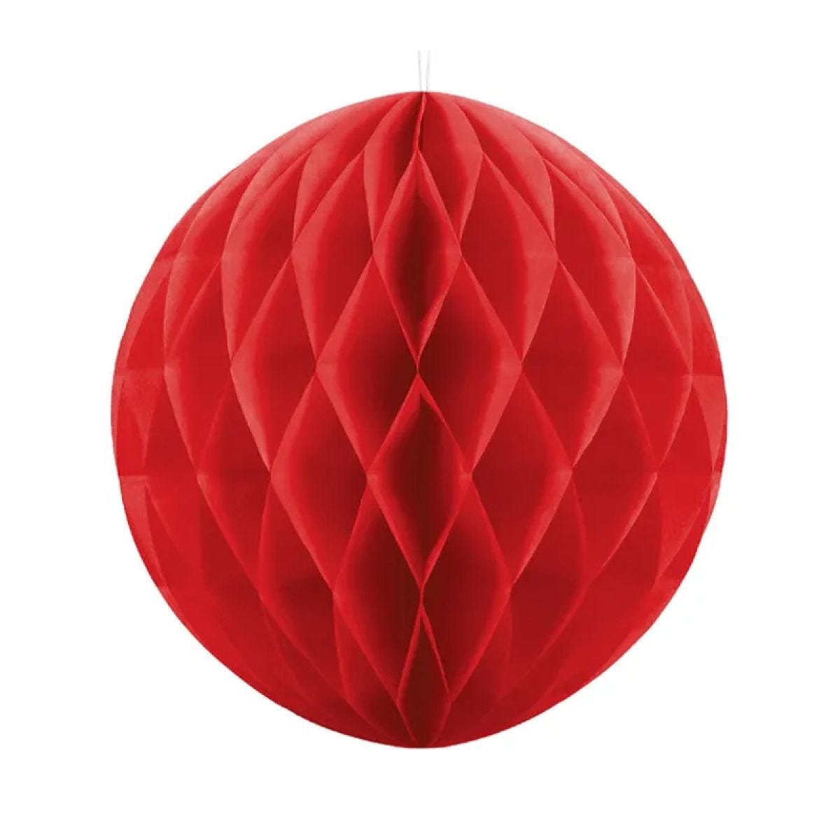 Red Honeycomb Ball Paper Decoration - 20cm