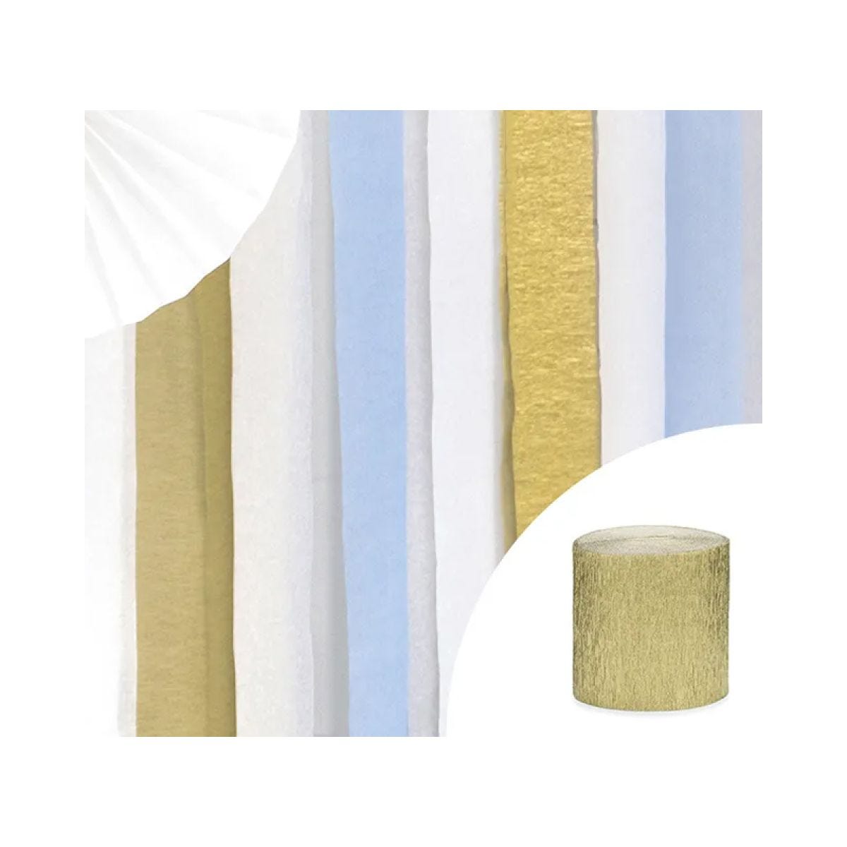 Gold Crepe Streamer (4pk)