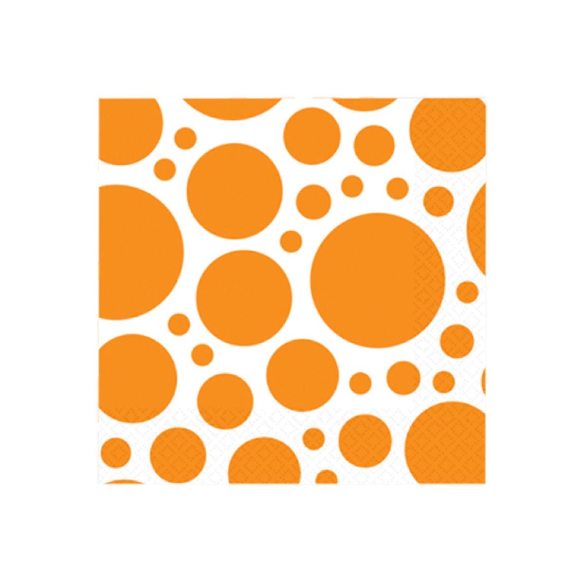 Orange Dot Paper Luncheon Napkins - 33cm 2ply (20pk)