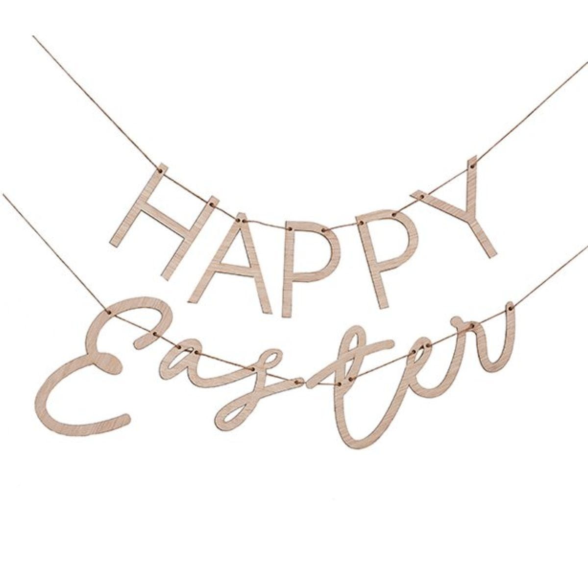 Happy Easter Wooden Bunting - 1.5m