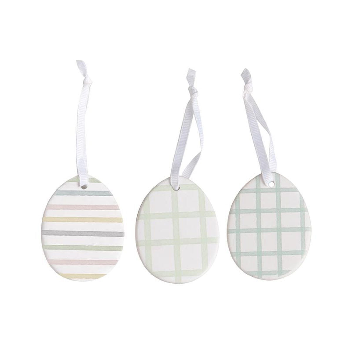 Hanging Ceramic Easter Eggs (3pk)