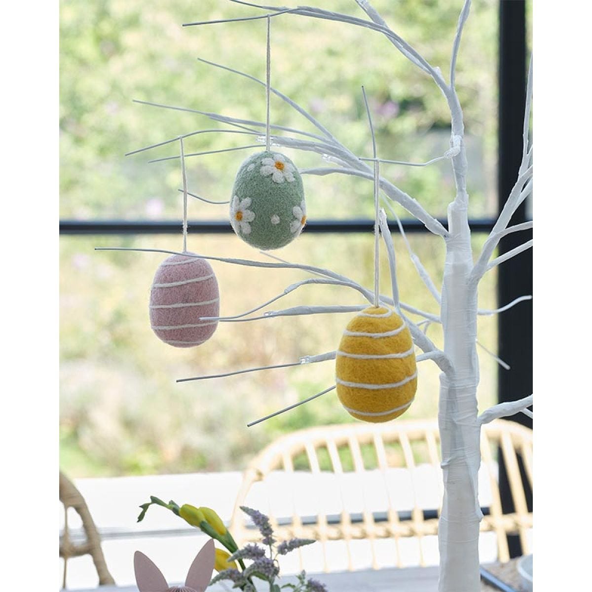 Hanging Felt Easter Eggs (3pk)