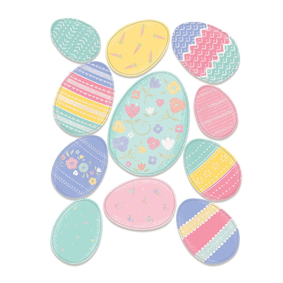 Easter Egg Glitter Window Decorations
