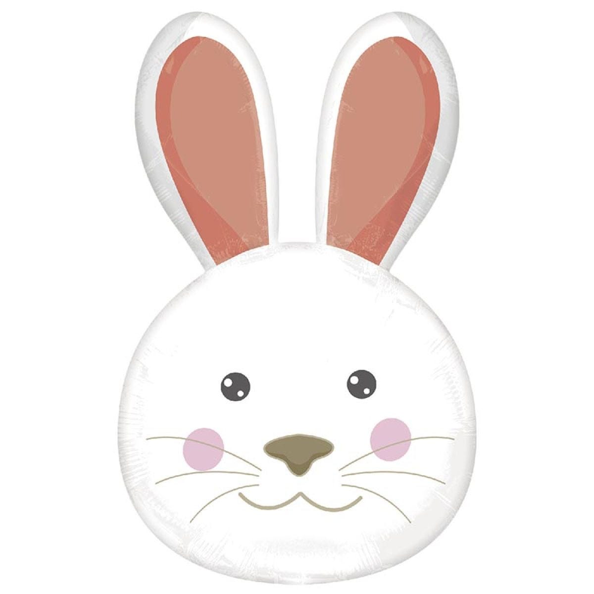 Bunny Head Shaped Balloon - 17" x 29" Foil