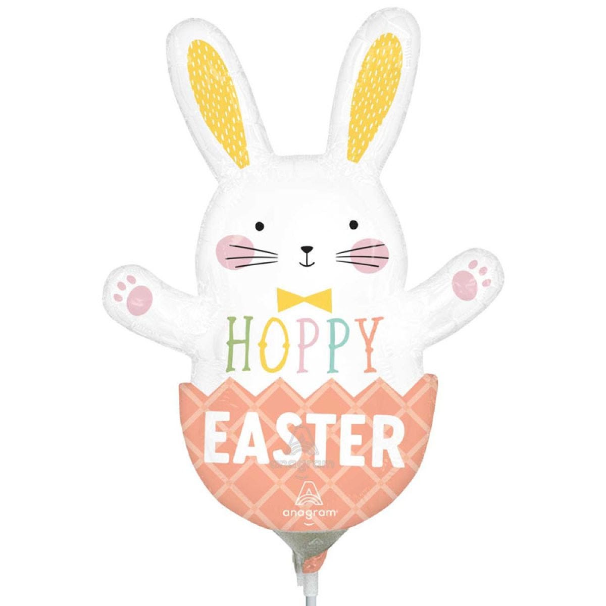 Hoppy Easter Bunny Mini Airfilled Balloon - 9" Foil