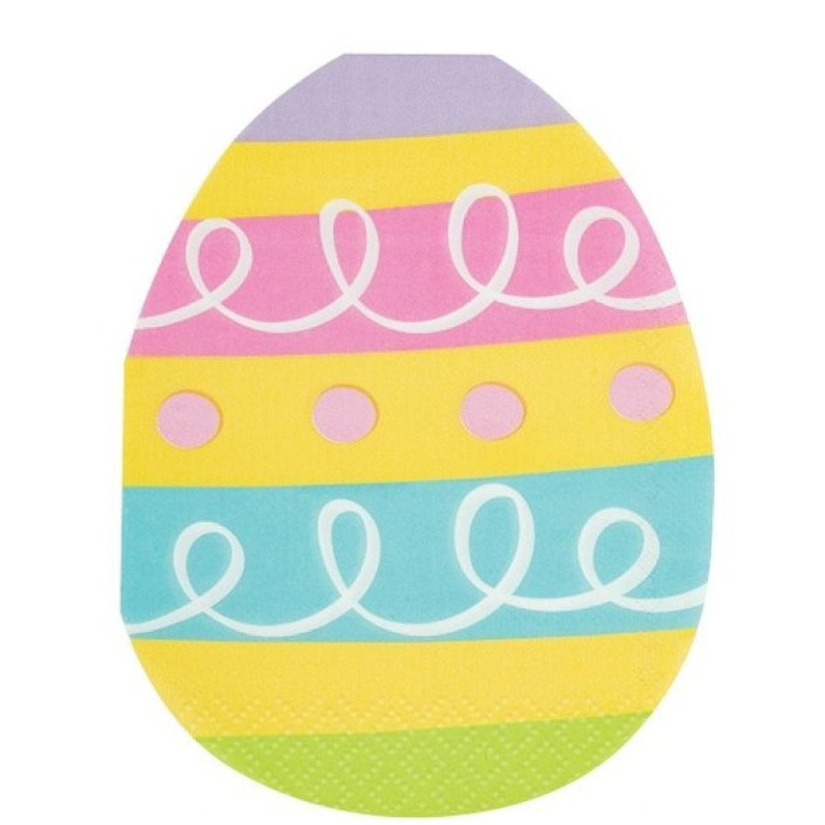 Eggcellent Easter Egg Shaped Napkins - 31cm