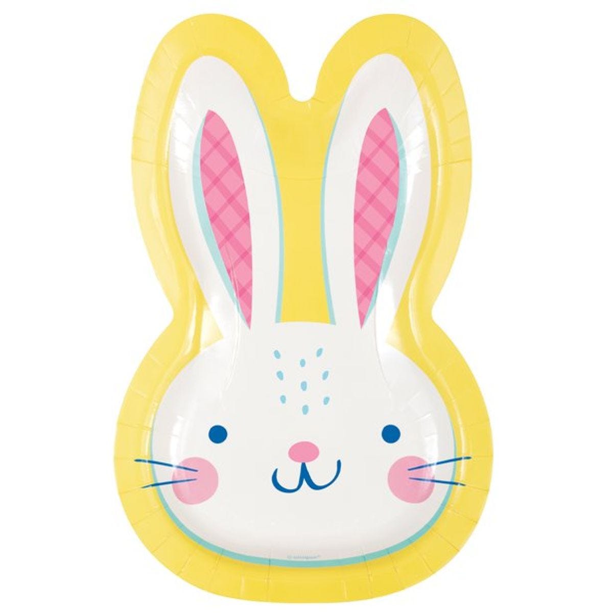 Eggcellent Easter Bunny Shaped Plates - 21cm
