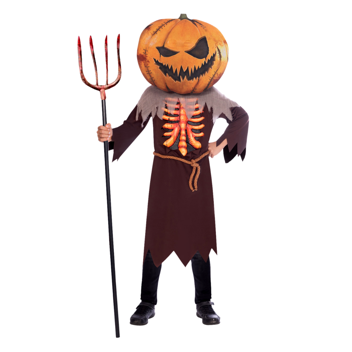 Scary Pumpkin Big Head - Child Costume