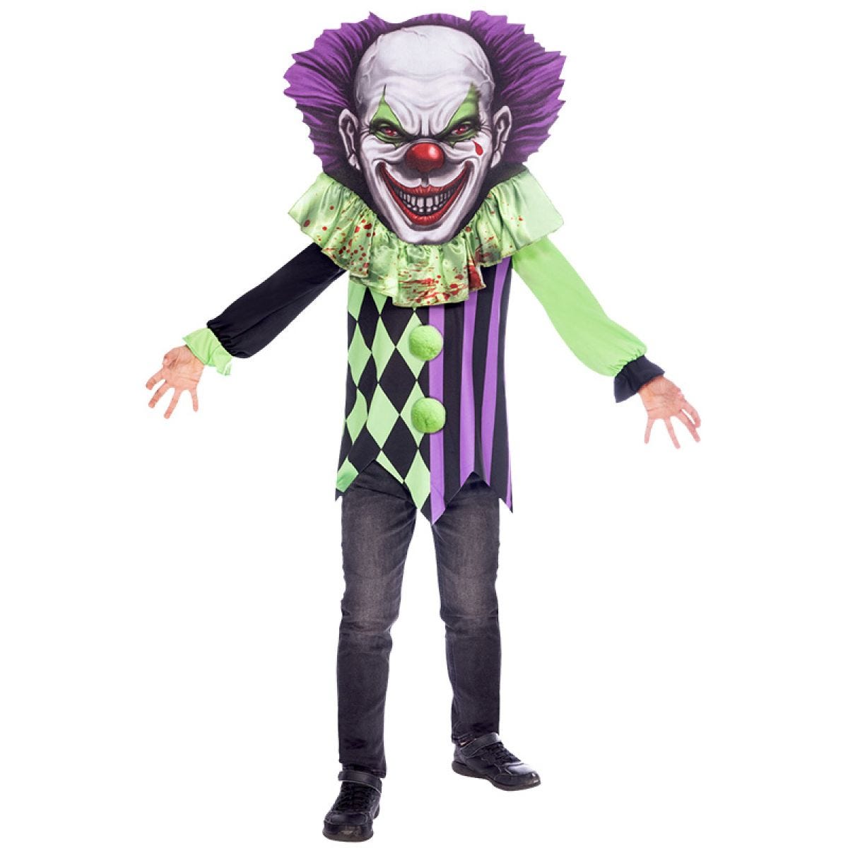 Scary Clown Big Head - Child Costume