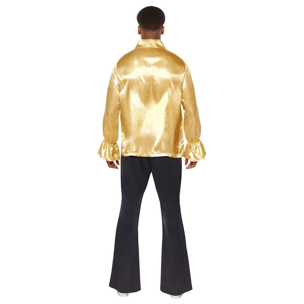 70s Gold Ruffle Shirt - Adult Costume