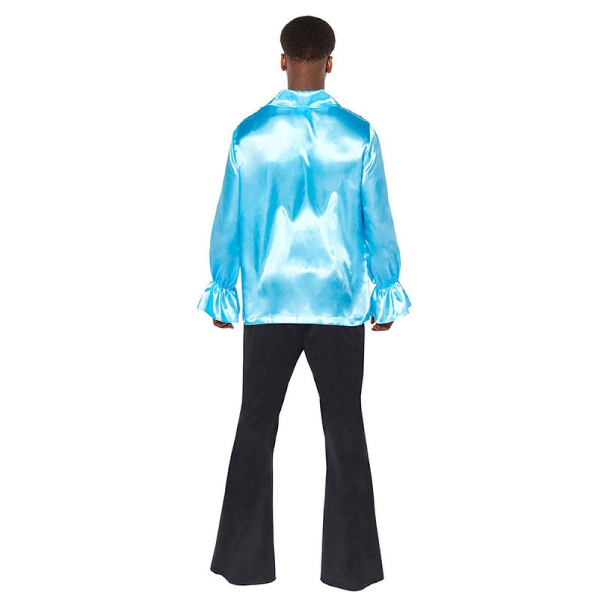 70s Blue Ruffle Shirt - Adult Costume