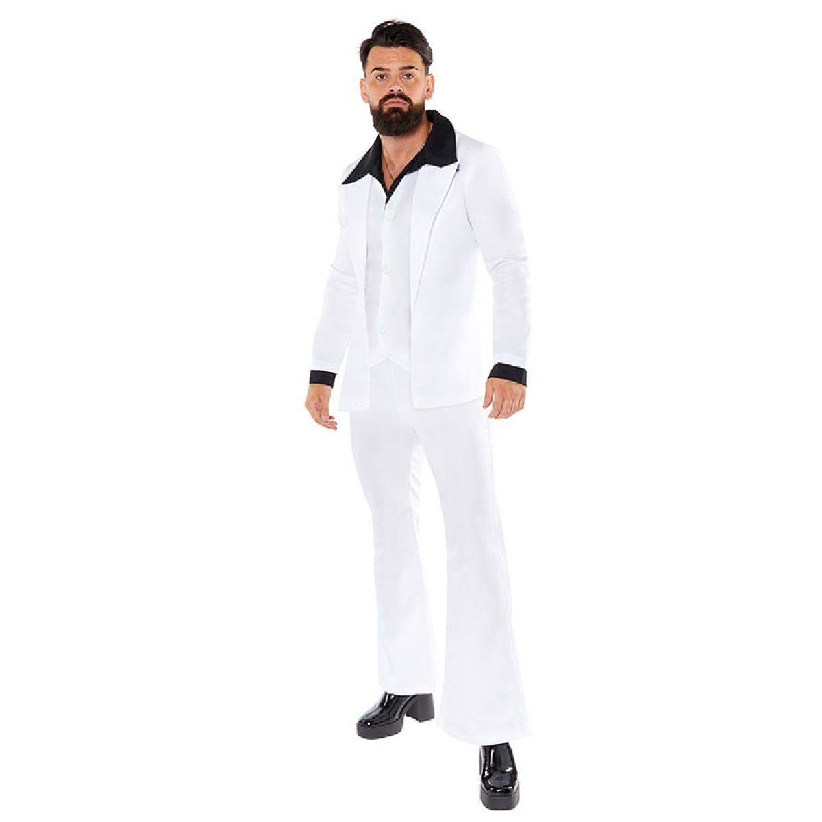 70&apos;s White Disco Suit - Adult Costume