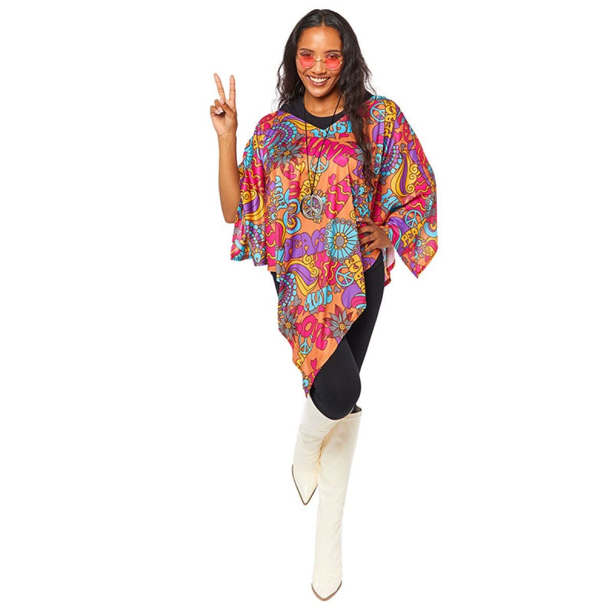 60s Hippy Poncho - Adult Costume