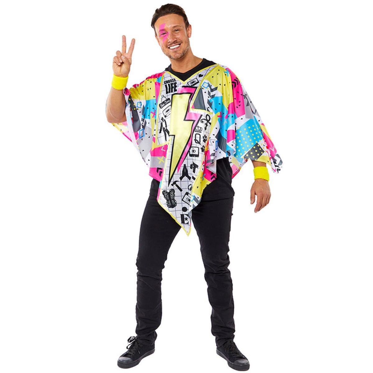 80s Retro Poncho - Adult Costume