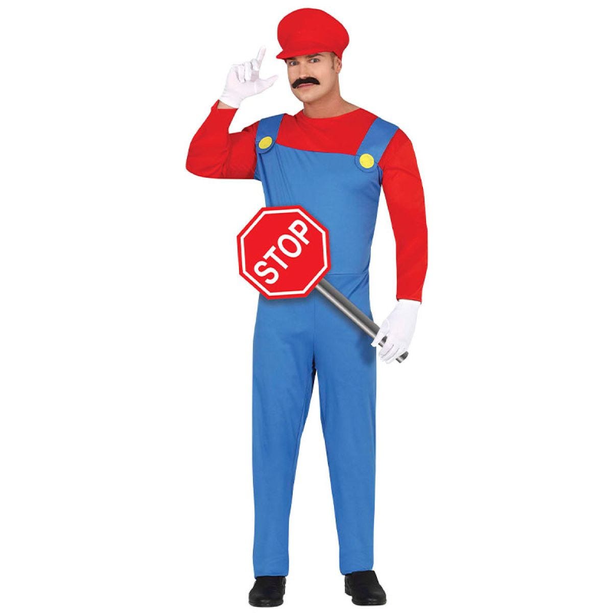 Gaming Red Plumber - Adult Costume