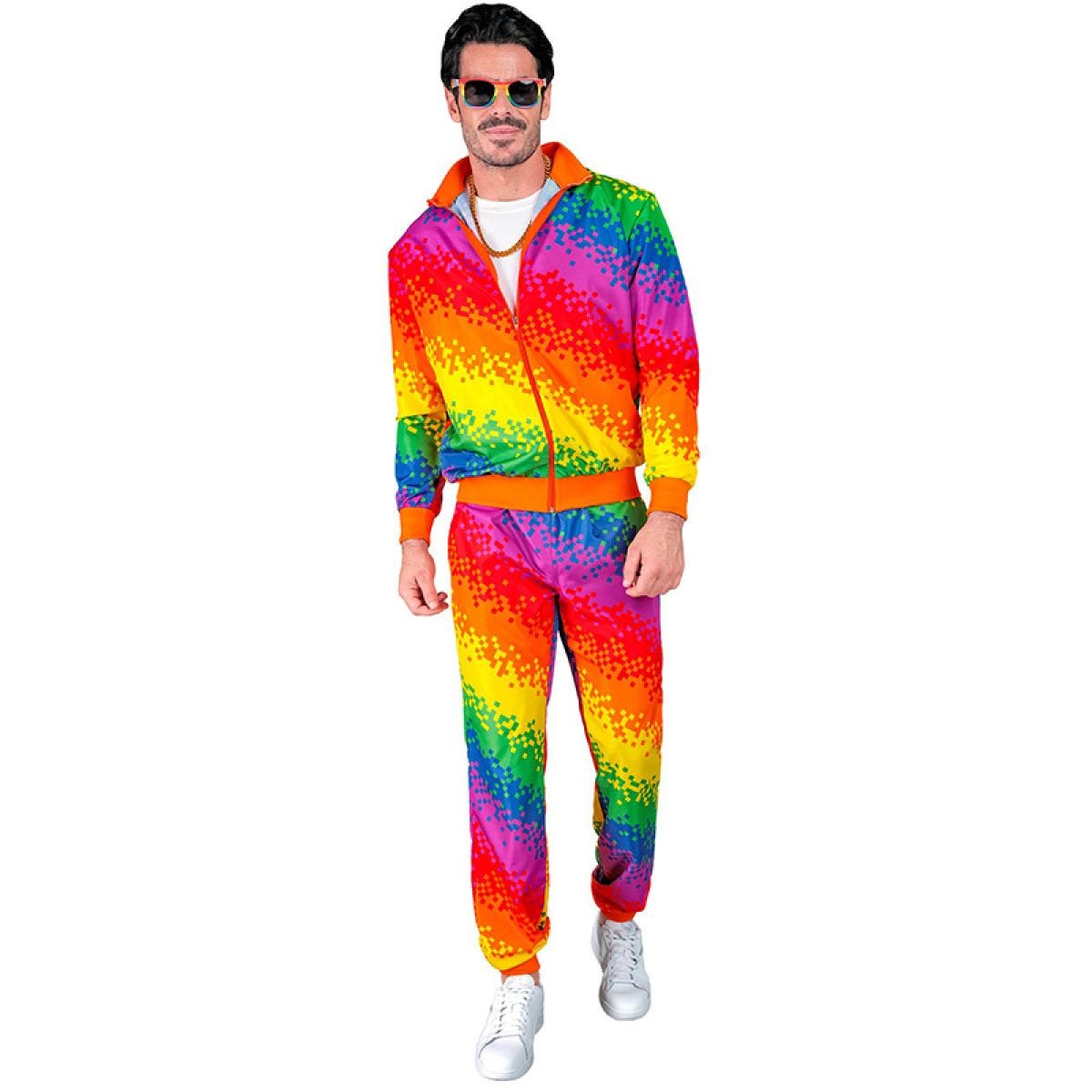 Pixel Rainbow Party Tracksuit - Adult Costume