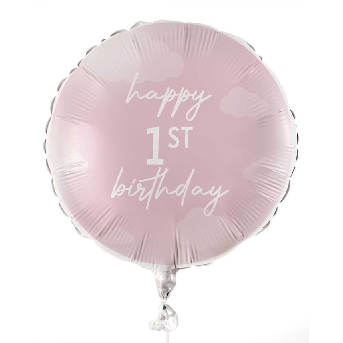 1st Birthday Pink &apos;Happy 1st Birthday&apos; Balloon - 18" Foil