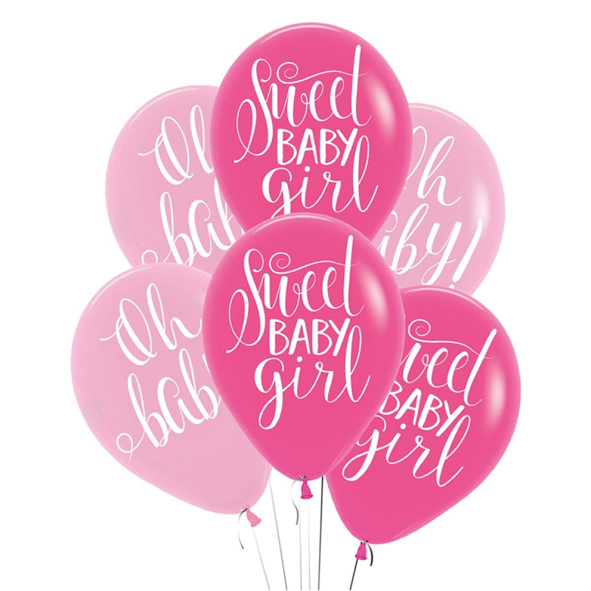 Floral Baby Balloons - 11" Latex (6pk)