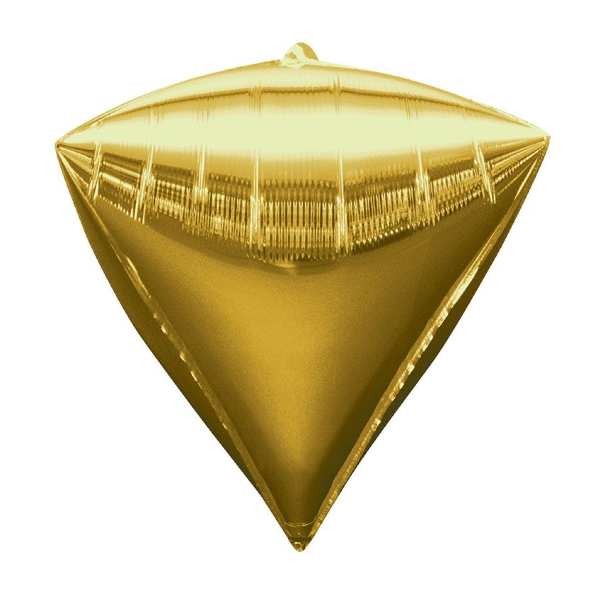 Diamondz Gold Diamond Shaped Balloon - 17" Foil - unpackaged