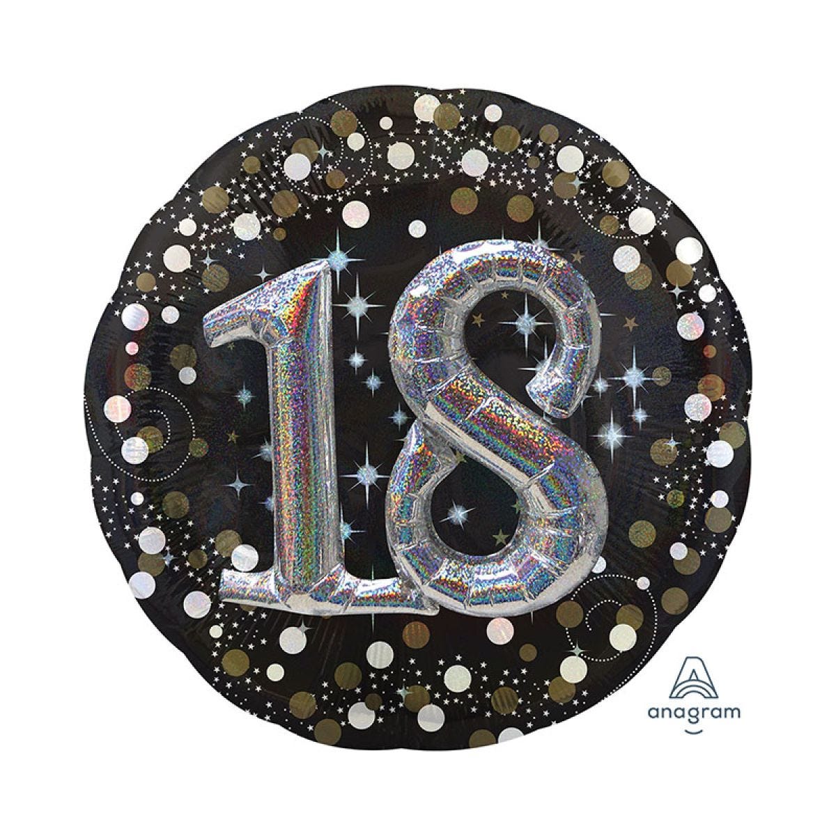 18th Birthday Sparkling Celebration 3D Balloon - 32" Foil