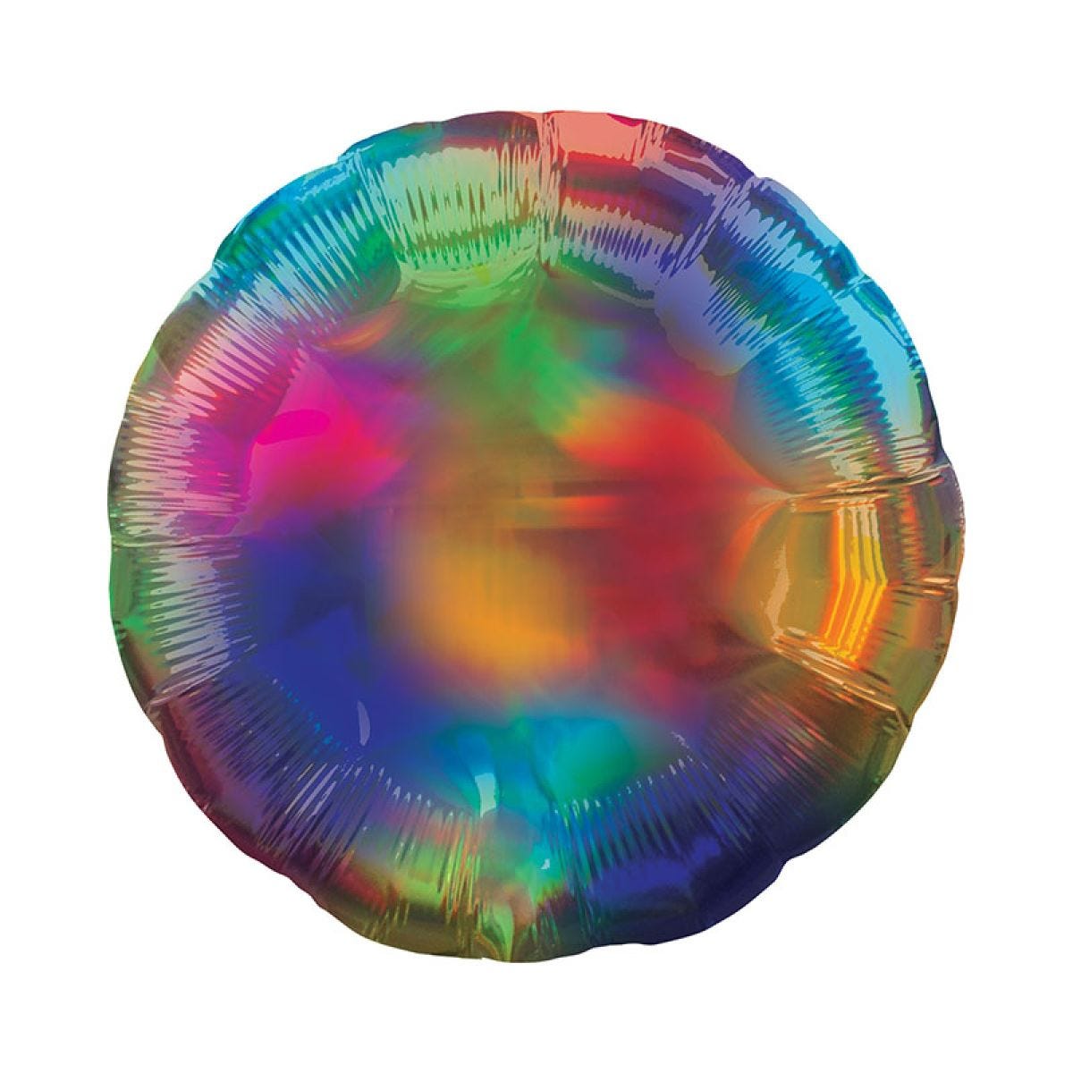 Rainbow Iridescent Circle Balloon - 18" Foil - Unpackaged